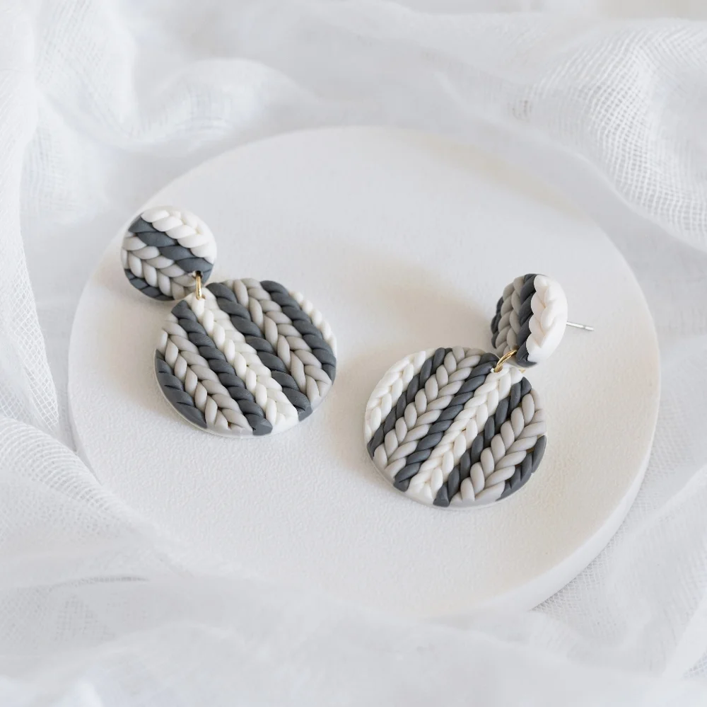 Cozy Knit Earrings - Picture 2 of 7